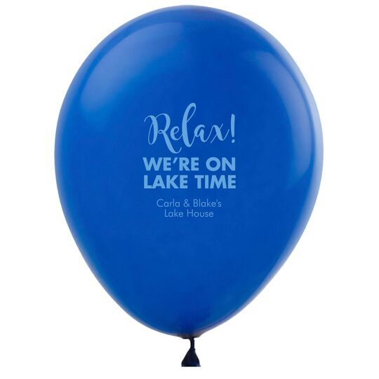 Relax We're on Lake Time Latex Balloons